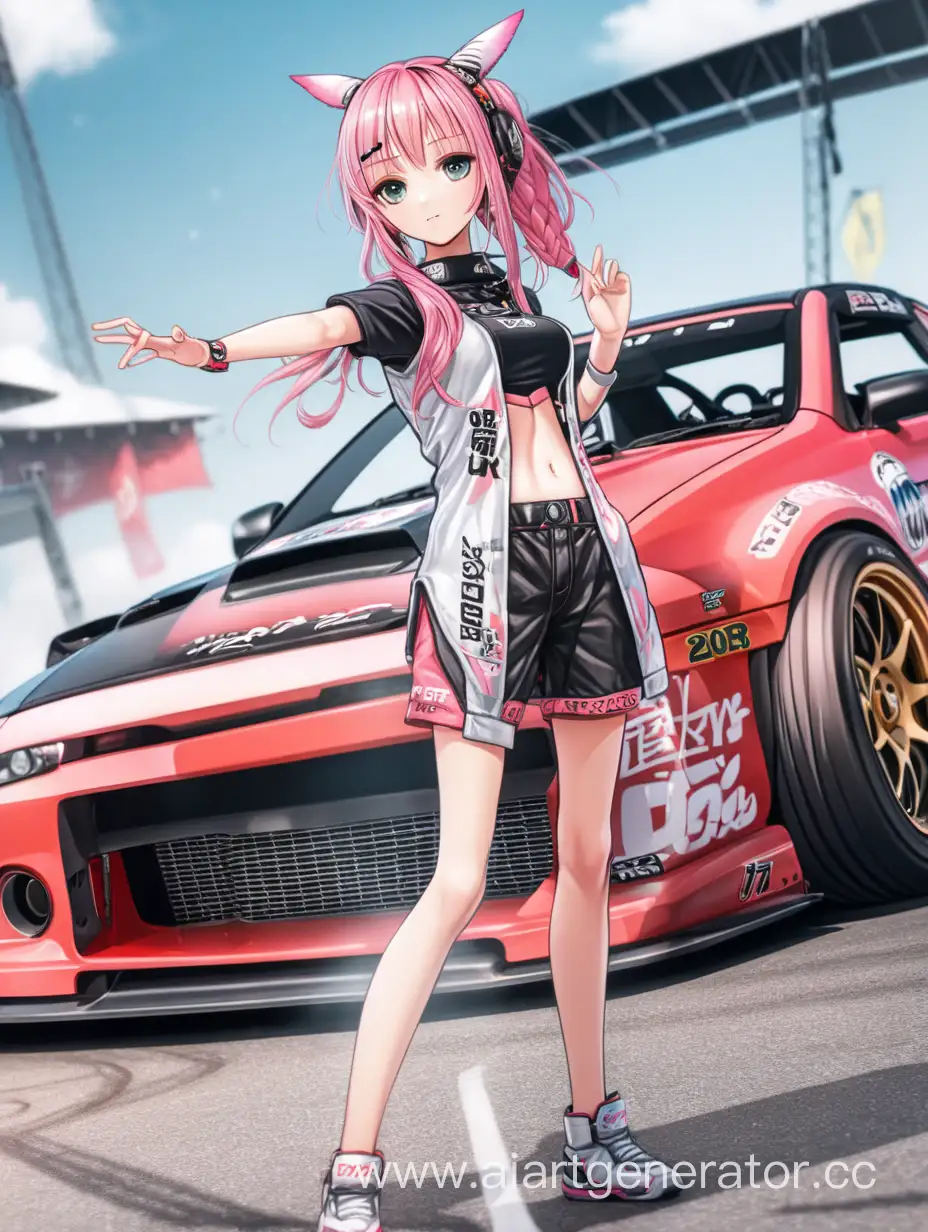 Sleek-Drift-Car-with-Anime-Girl
