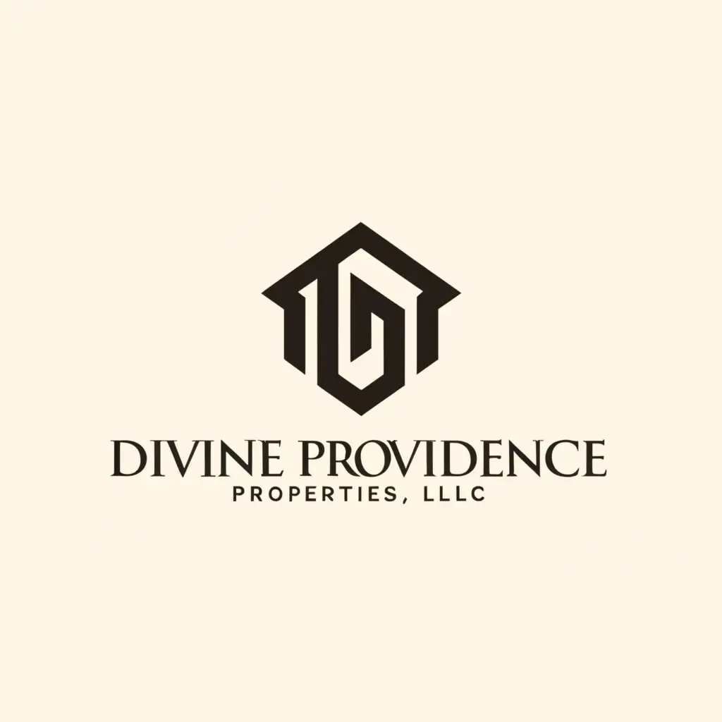 a logo design,with the text "Divine Providence Properties LLC", main symbol:home,Moderate,be used in Real Estate industry,clear background