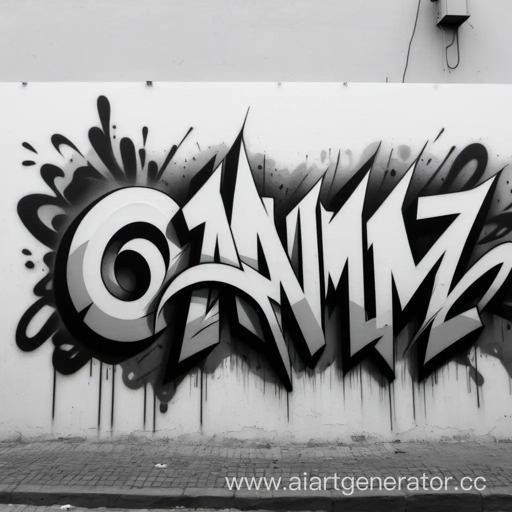 Monochromatic-Urban-Art-ofanim718-Graffiti-on-White-Background