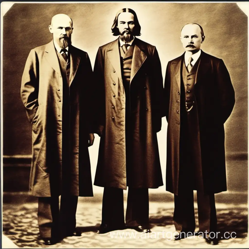 Фотография Иисуса Христа, Владимира Ильича Ленина и Владимира Владимировича Путина