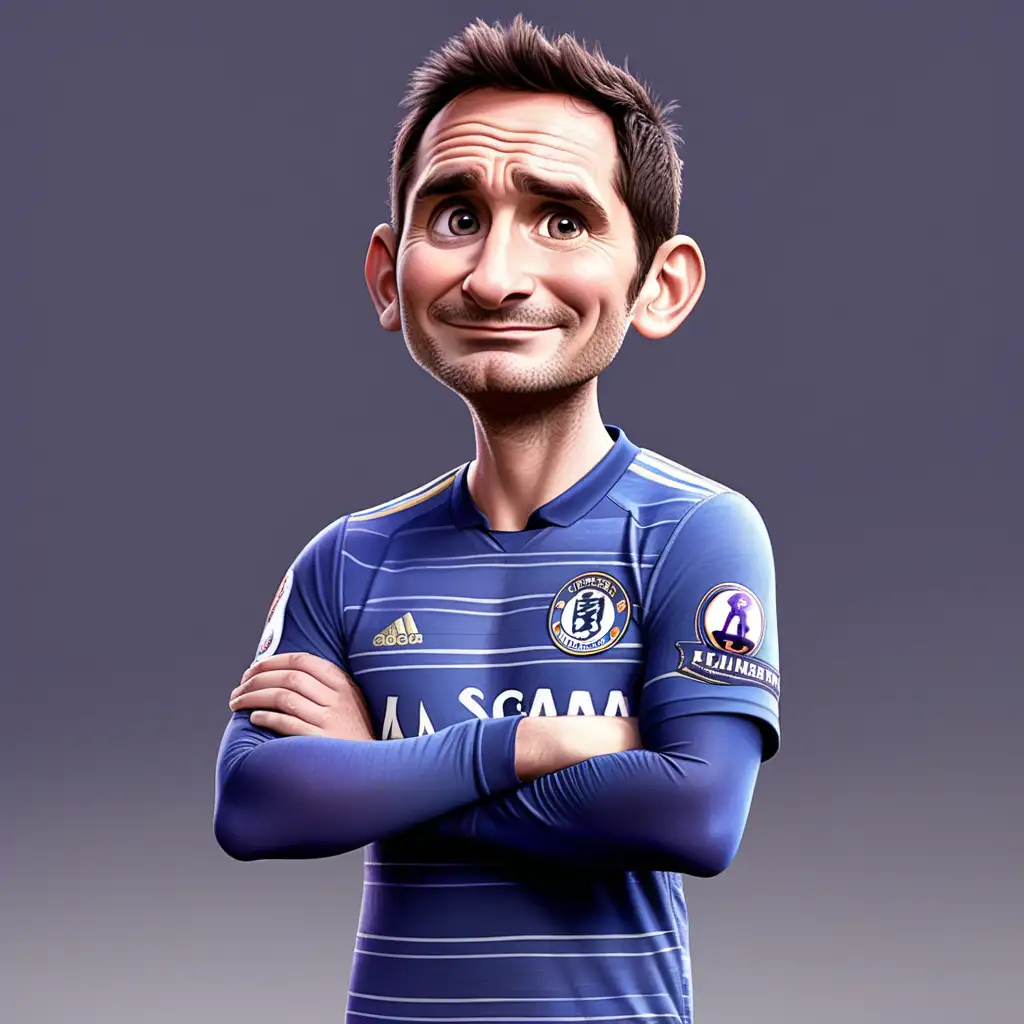 Frank Lampard in Pixar Animation Style Joyful Soccer Coach in Vibrant Animated World