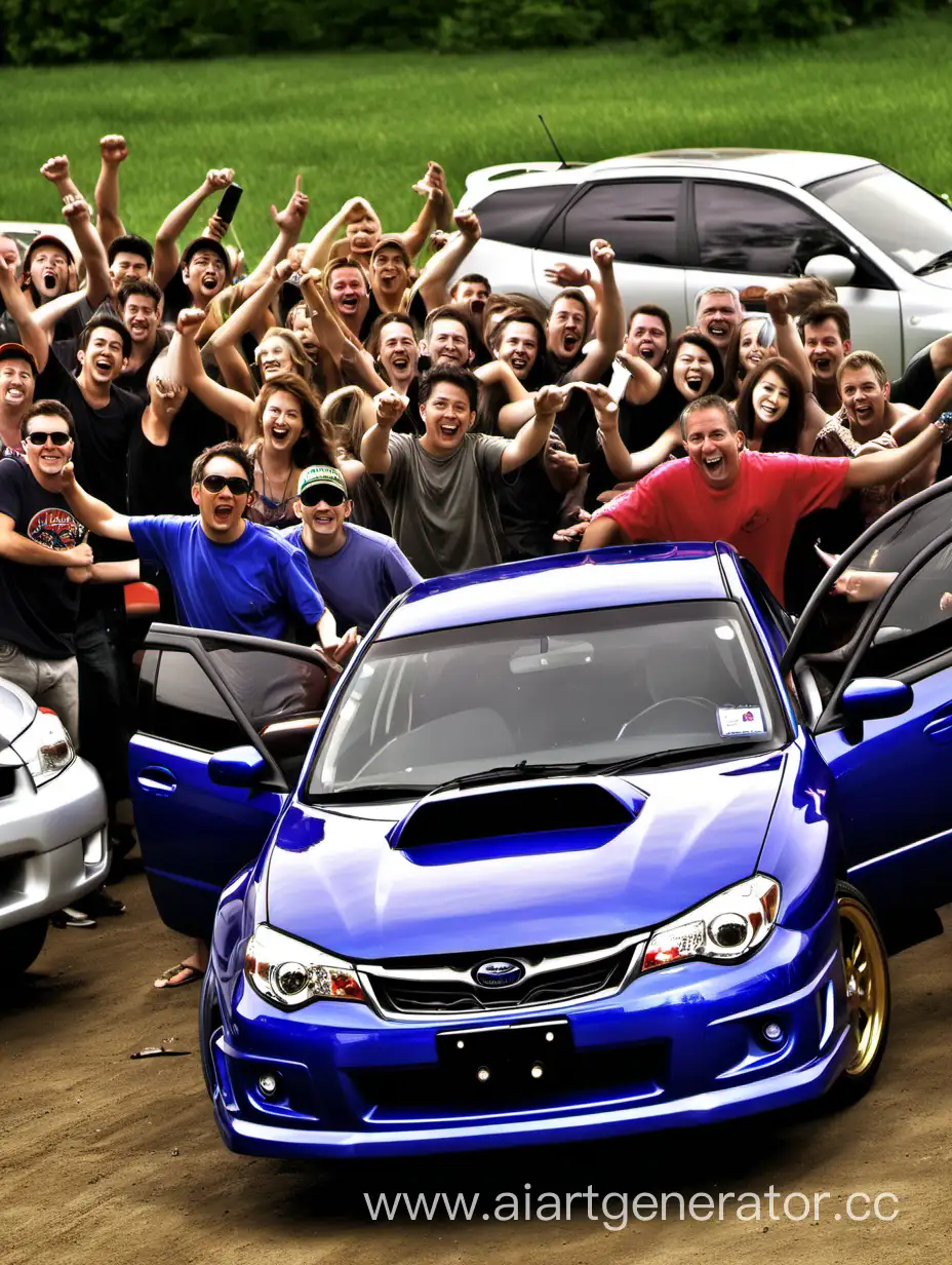 Subaru-Impreza-Enthusiasts-Enjoying-FunFilled-Day-with-Cars