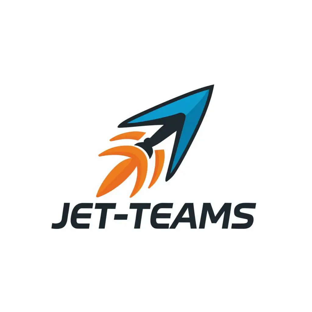 a logo design,with the text "Jet-Teams", main symbol:Jet,Moderate,clear background