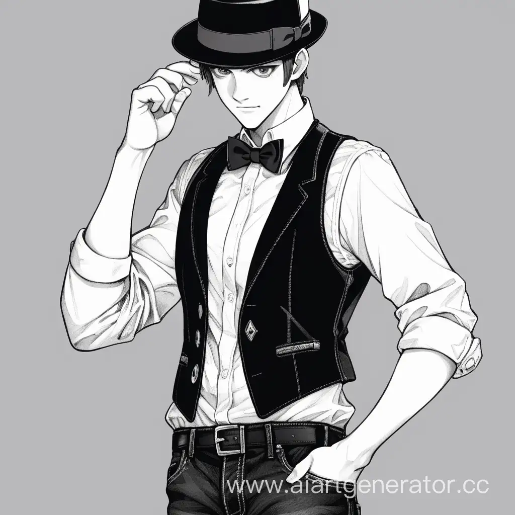 Stylish-Man-in-Monochrome-Ensemble-with-2DInspired-Hat