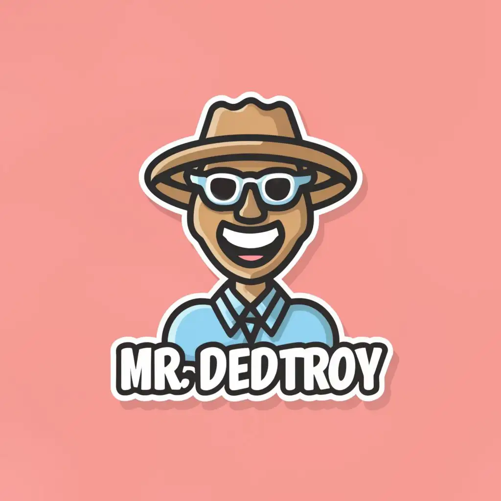 a logo design,with the text "mr.dedtroy", main symbol:stickman funny,Moderate,clear background