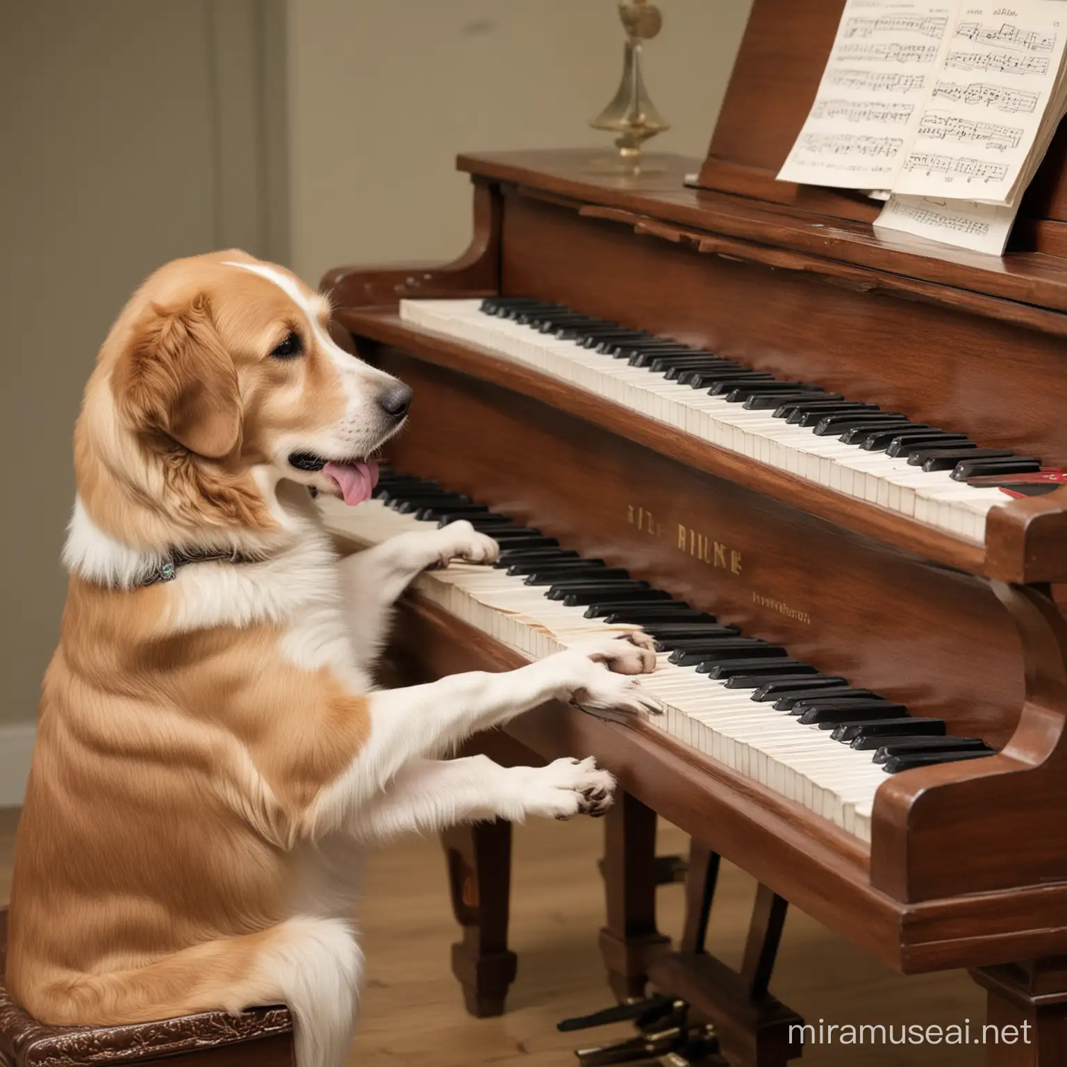 سگی که پیانو میزنه