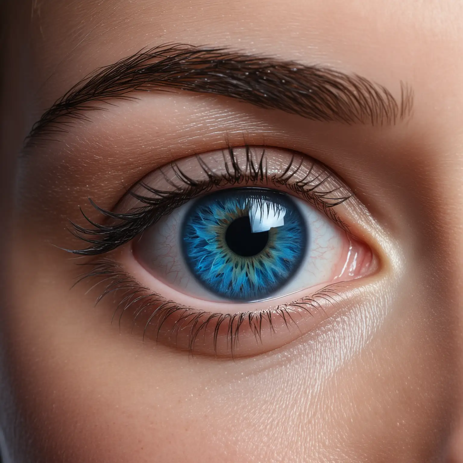 image of an women blue eye, make up, mystic, ultradetailed