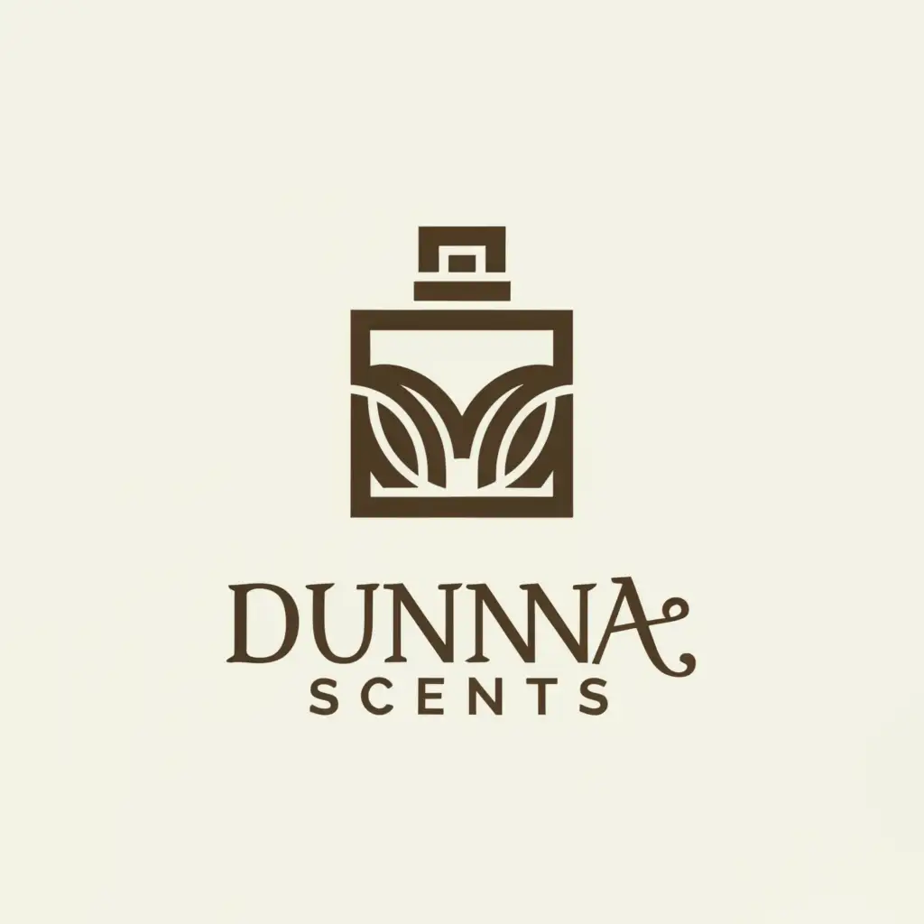 a logo design,with the text "DUNNA SCENTS", main symbol:PERFUME,Moderate,be used in Beauty Spa industry,clear background