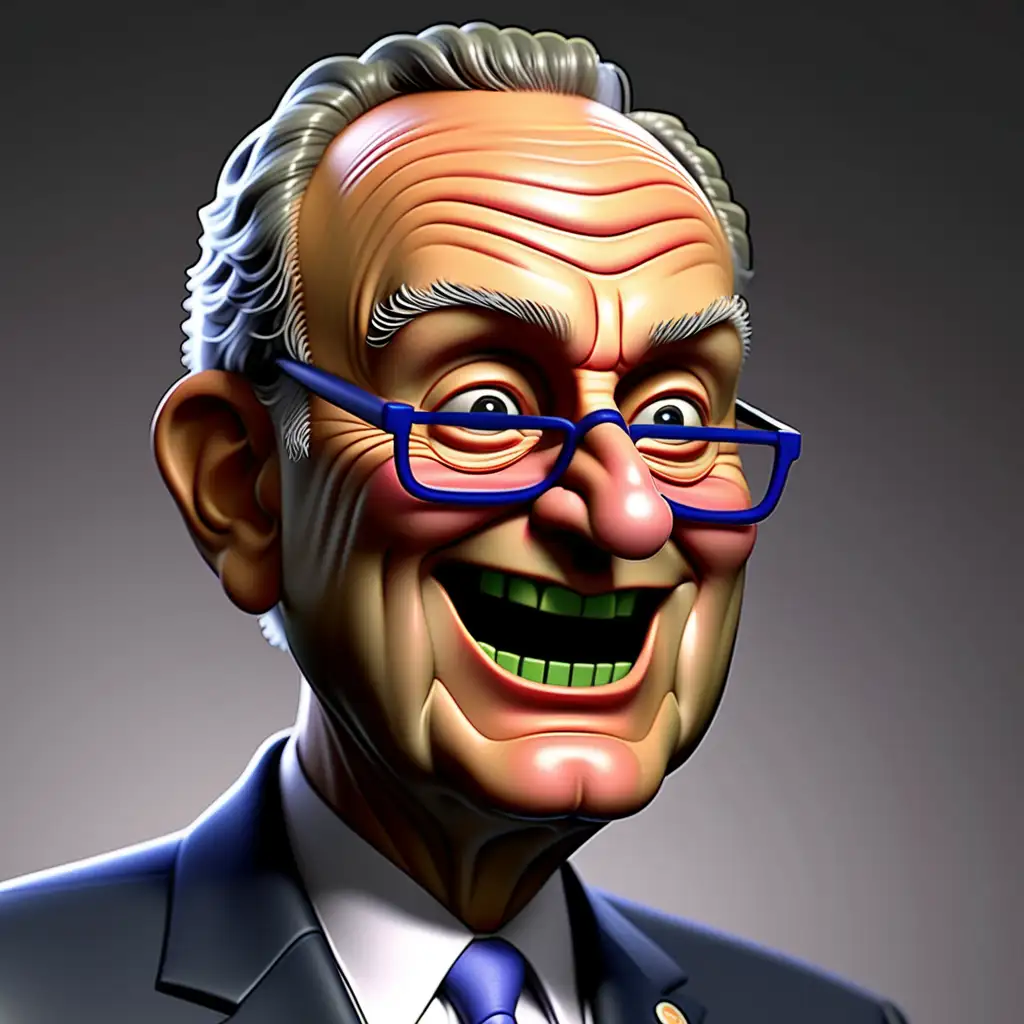 Chuck Schumer 3D Cartoon Political Leader in Vibrant Animation