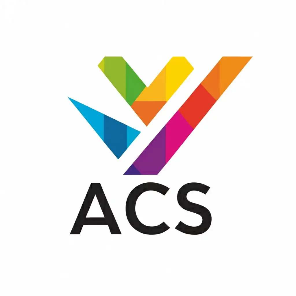 LOGO-Design-for-AICS-Bold-Black-Text-with-Multicolored-Checkmark-for-Real-Estate-Industry