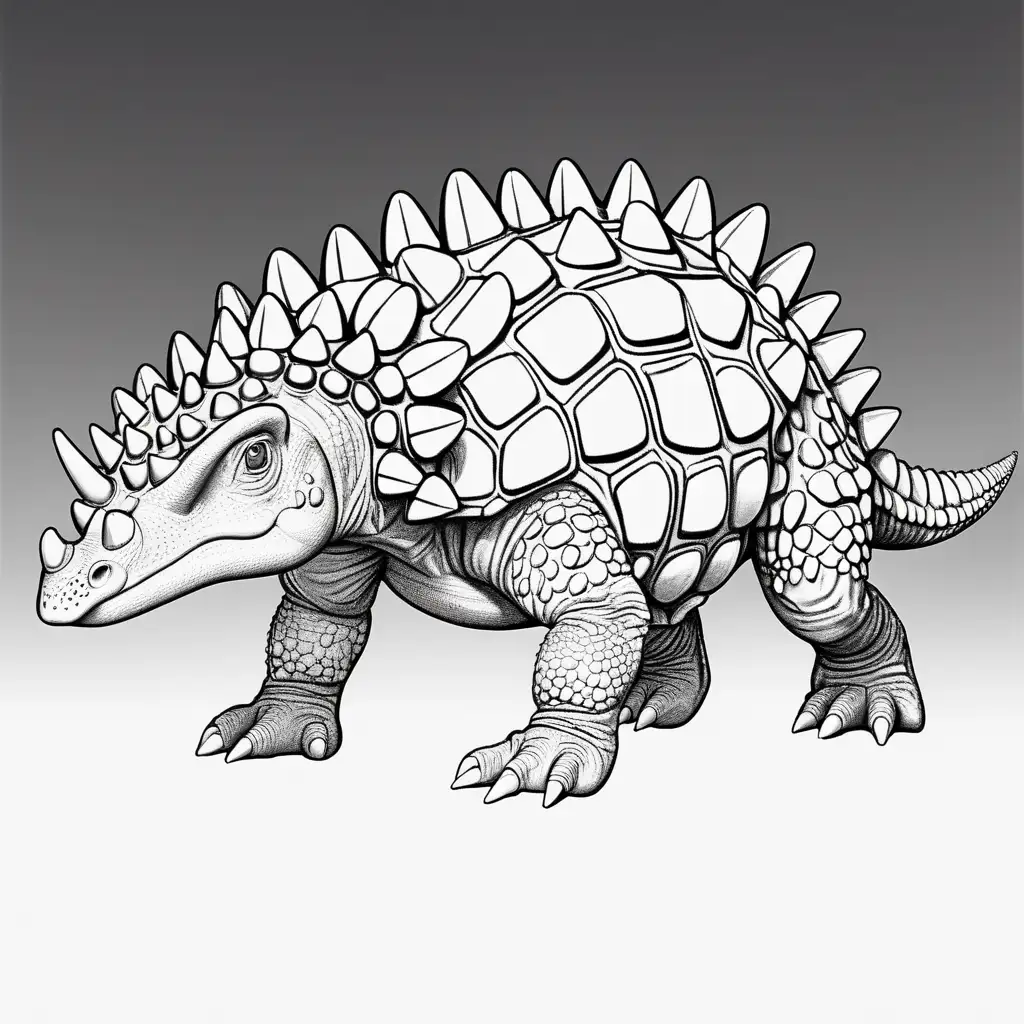 Cartoon Ankylosaurus Coloring Page for HighDOF Fun