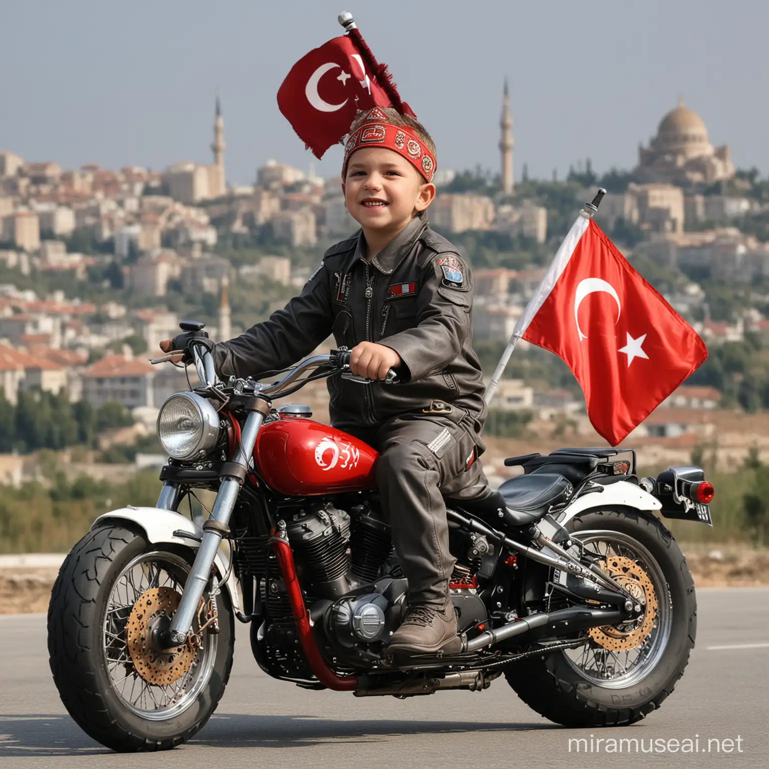 Celebrating 23 April National Sovereignty with Children Riding Motorcycles