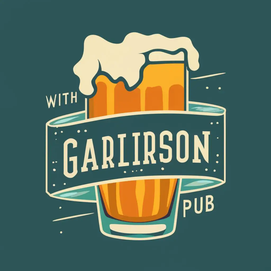 LOGO-Design-For-Garrison-Pub-Classic-Typography-with-Beer-Mug-Emblem-for-Restaurant-Industry