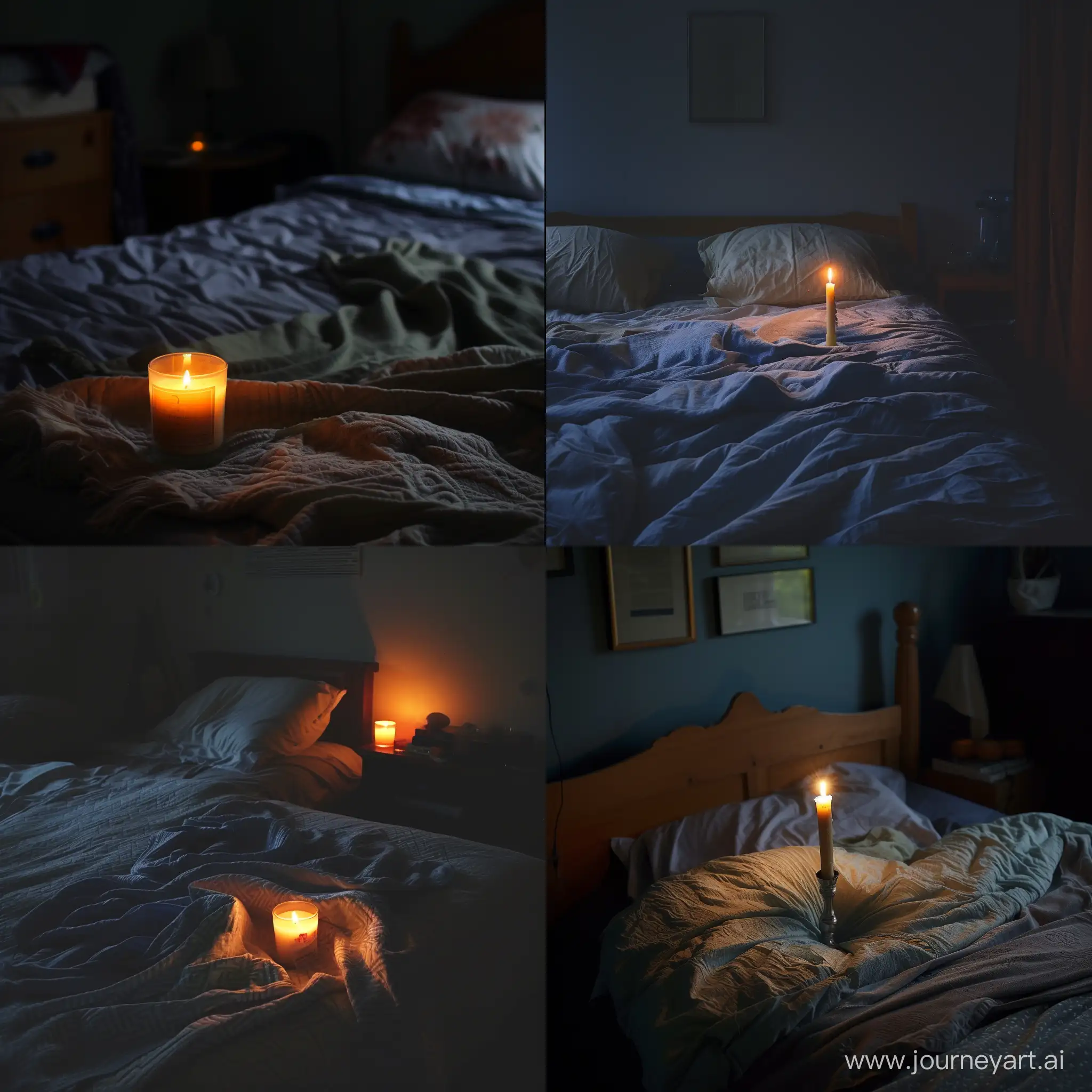 Cozy-Nighttime-Scene-Bedroom-Candlelight