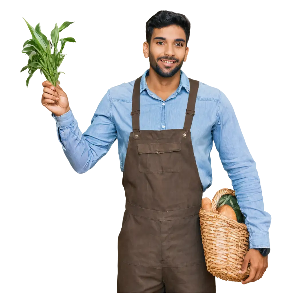 young indian man farmer