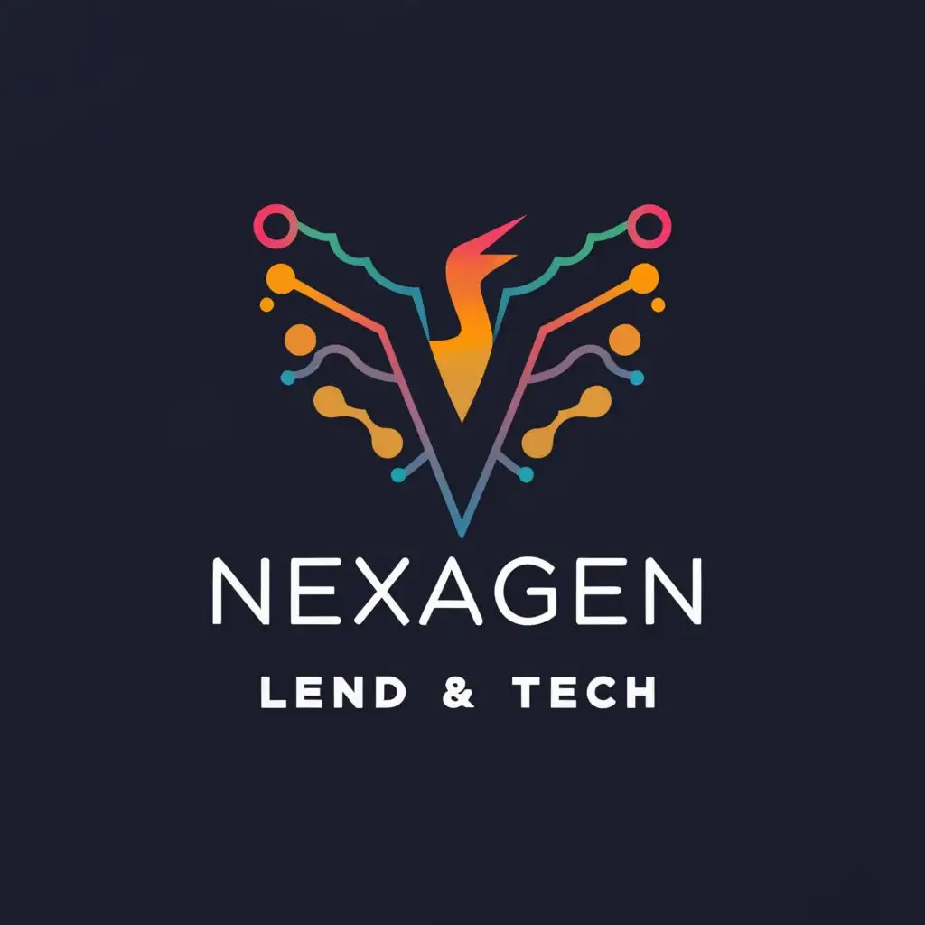 a logo design,with the text "NexaGen Lend & Tech", main symbol:Phoenix matrix,Moderate,be used in Finance industry,clear background
