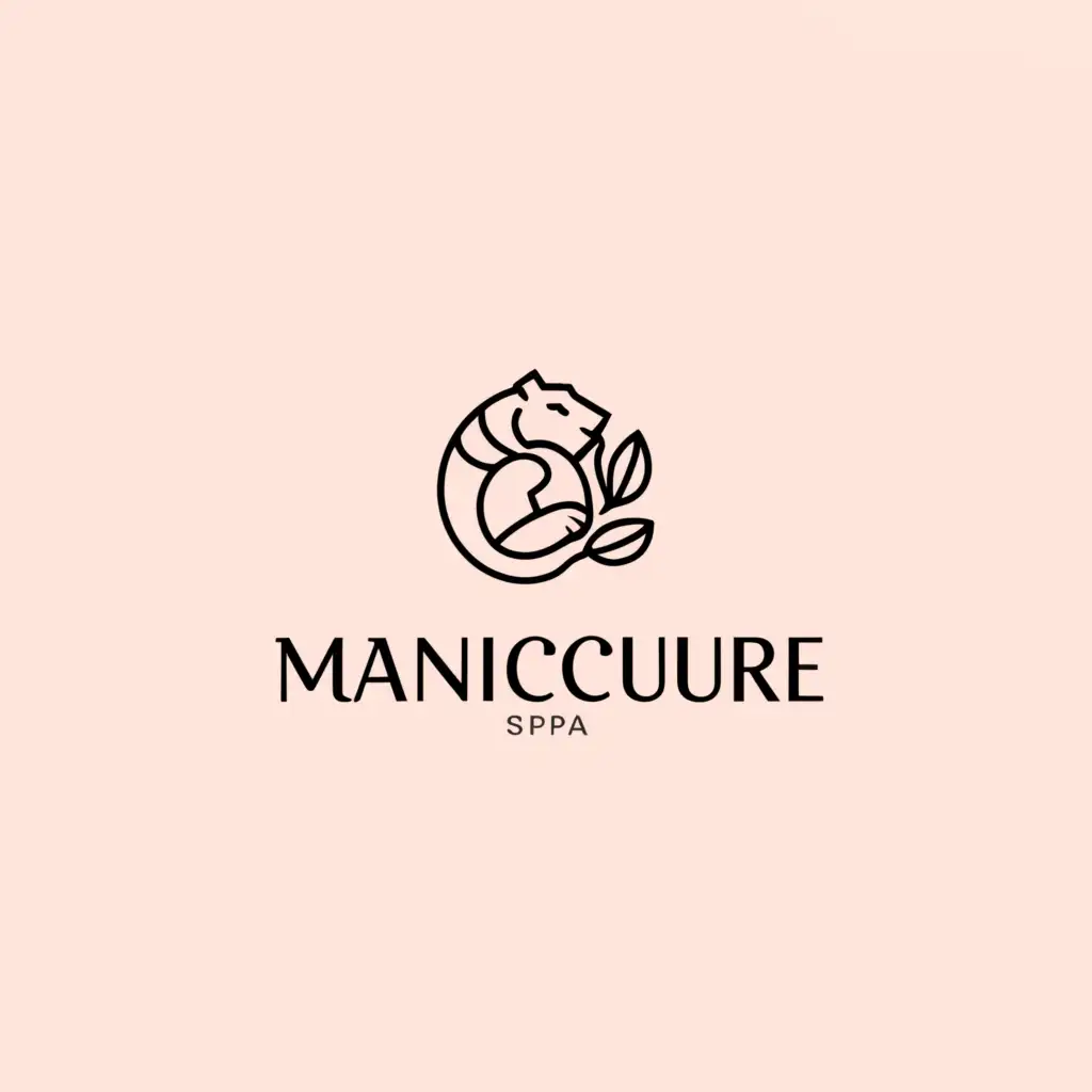 a logo design,with the text "Manicure", main symbol:Jaguar and peony,Умеренный,be used in Красота и спа industry,clear background