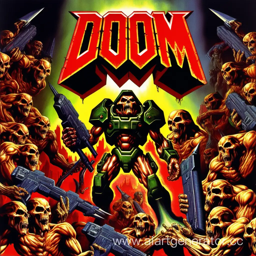 Classic-Doom-1993-Video-Game-Art-Nostalgic-Pixelated-Demon-Slaying