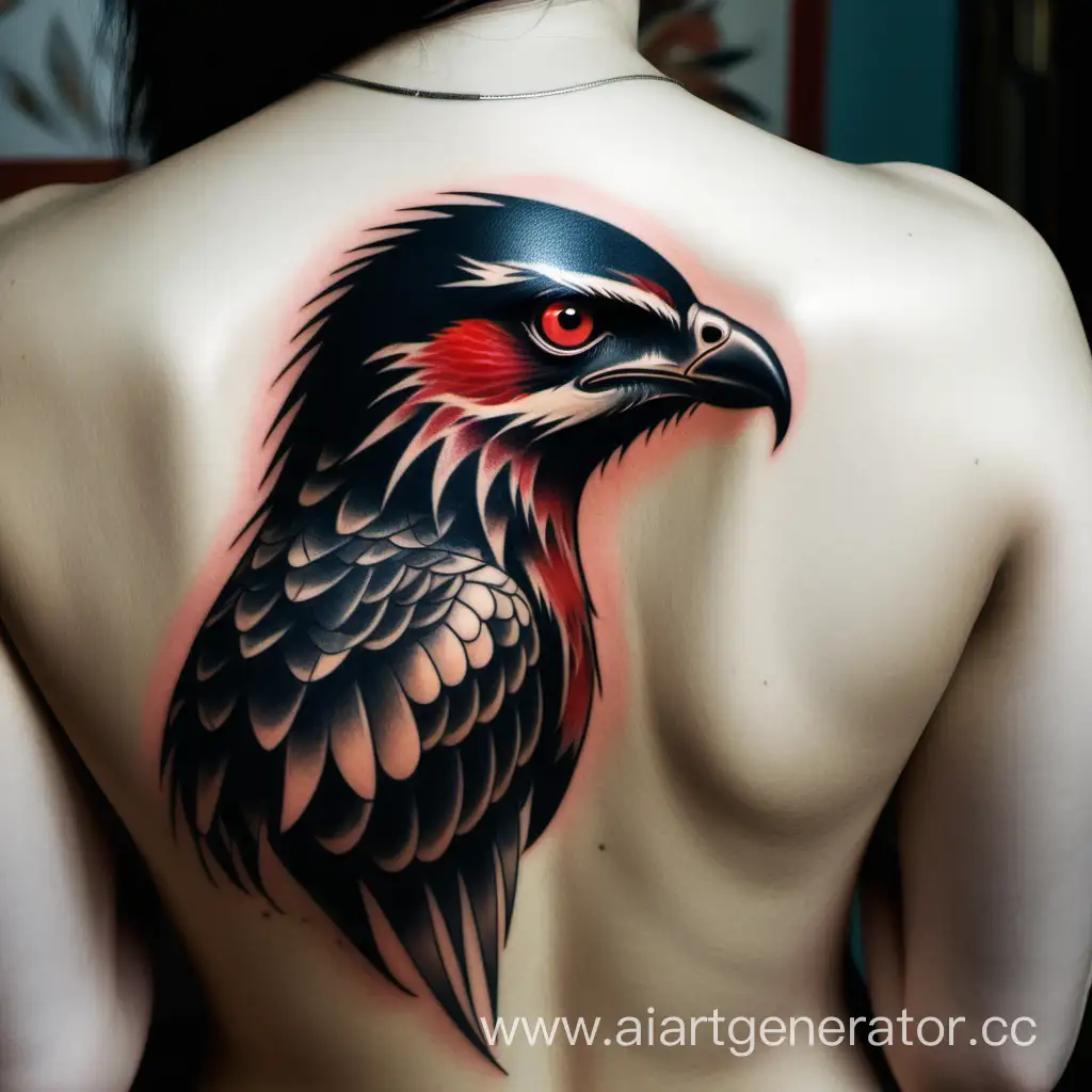 Stunning-Girl-with-Majestic-Predator-Bird-Tattoo