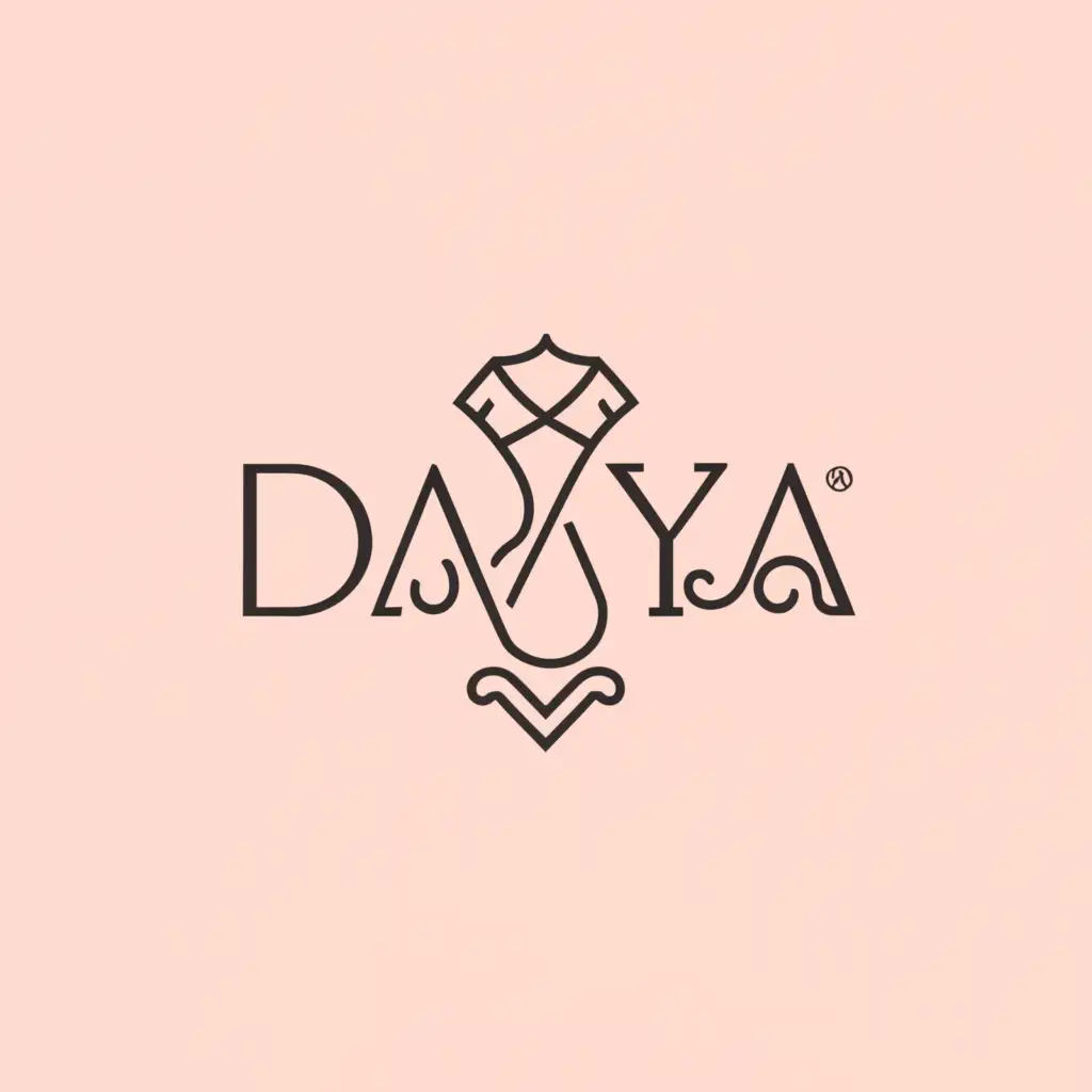 a logo design,with the text "Daya", main symbol: pink dress 
beauty
clothing
,Moderate,clear background