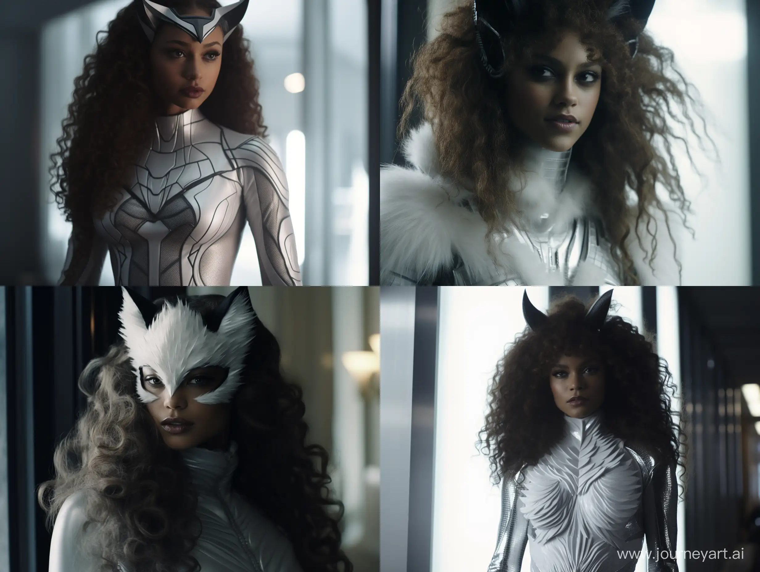 Screengrab from 2024 Movie  Haile Berry as Cat Woman in White 