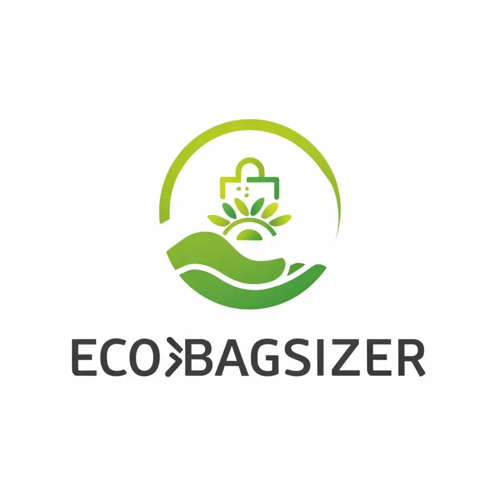 a logo design,with the text "EcoBagSizer", main symbol:a circle,Moderate,clear background