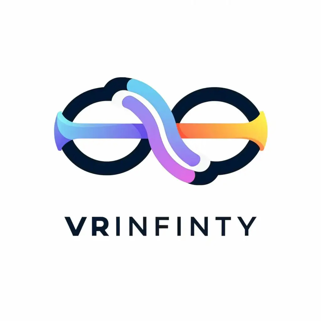 a logo design,with the text "VR infinity", main symbol:VR infinity,Moderate,be used in Technology industry,clear background