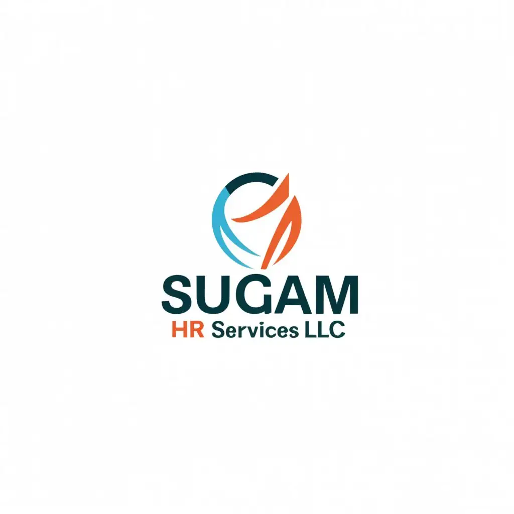 a logo design,with the text "Sugam HR Services LLC", main symbol:travel,Moderate,clear background