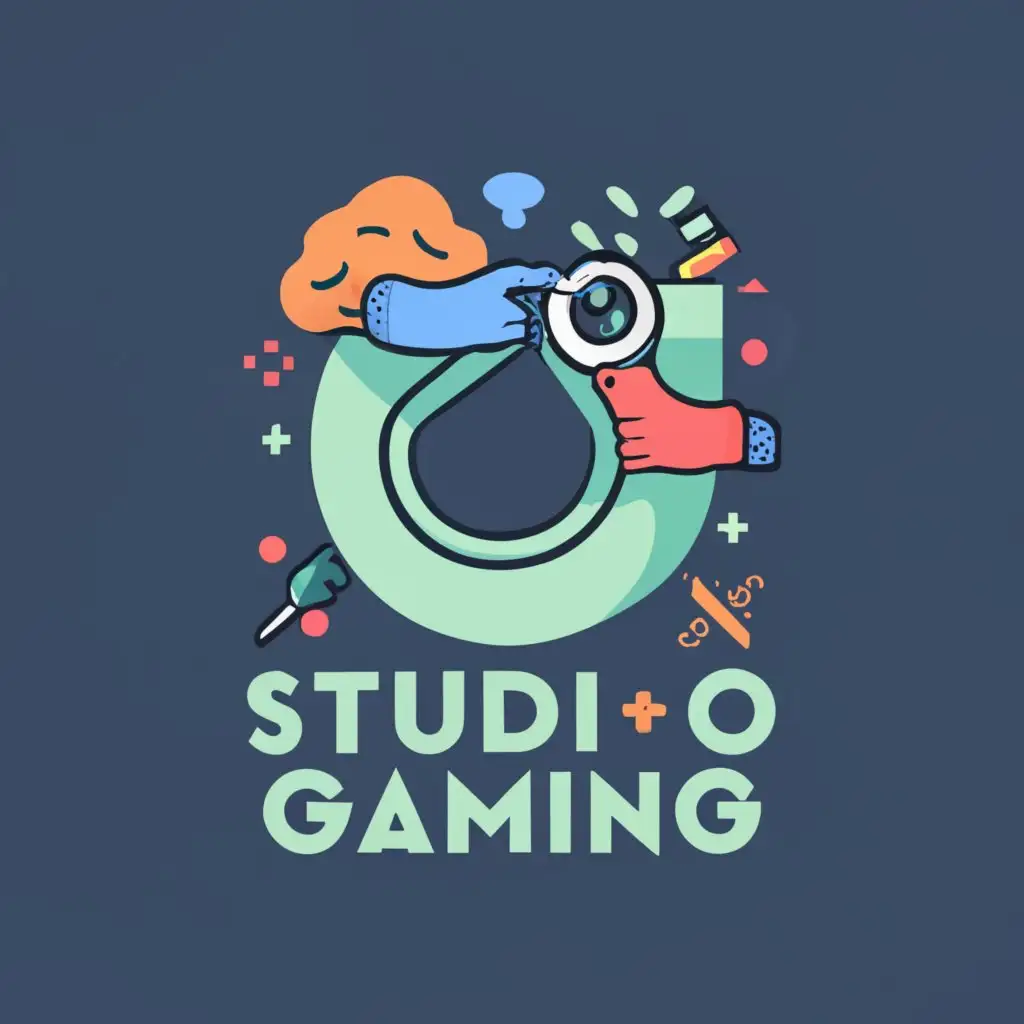 logo, GAME AND PC AND SCIENCEE, with the text "STUDIO GAMING", typography