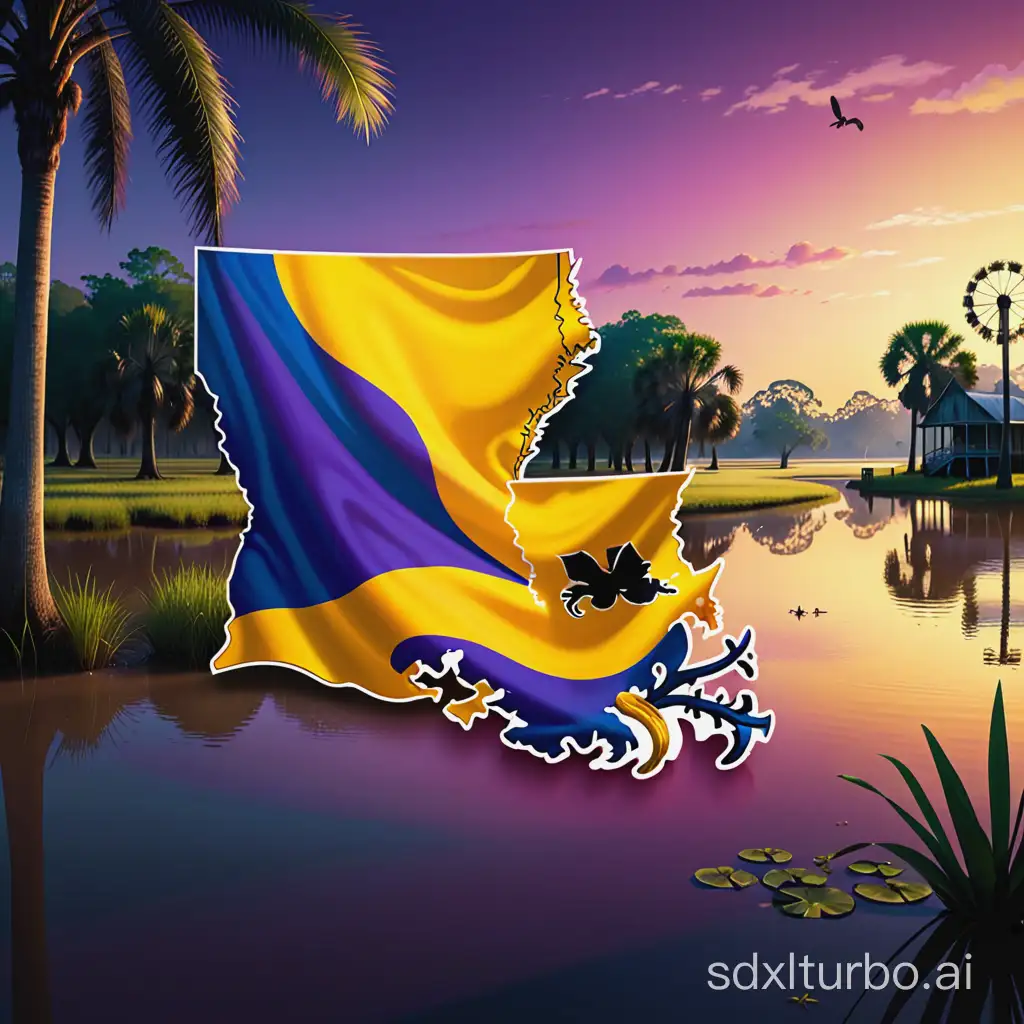 Louisiana themed digital art