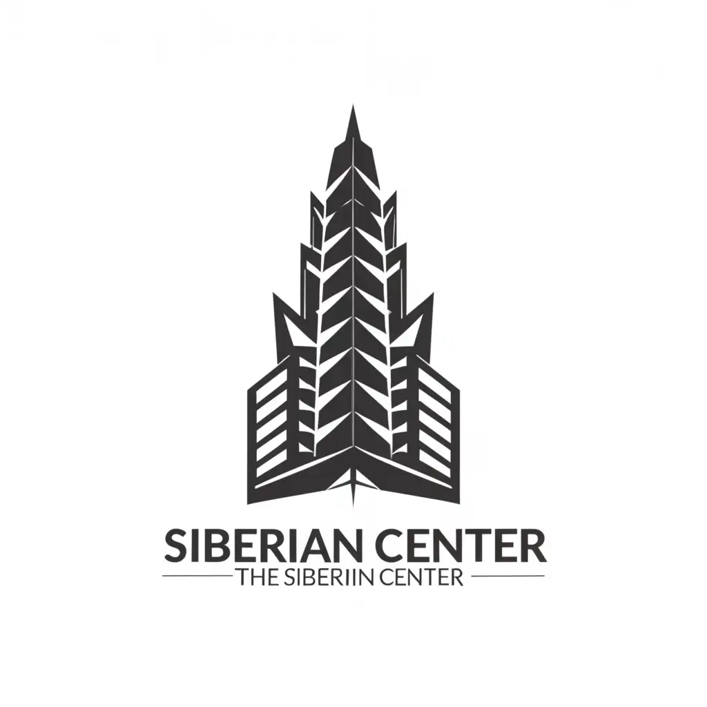 a logo design,with the text "Siberian Center", main symbol:skyscraper,complex,be used in Real Estate industry,clear background