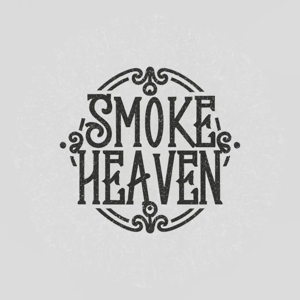 a logo design,with the text "SMOKE HEAVEN", main symbol:circle,Moderate,clear background