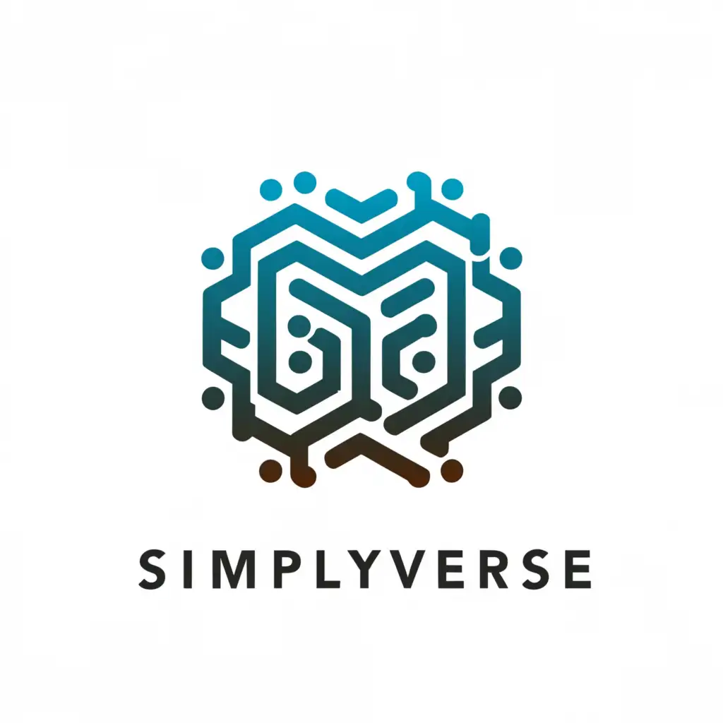 a logo design,with the text "simplyverse", main symbol:technology puzzles,complex,be used in Technology industry,clear background