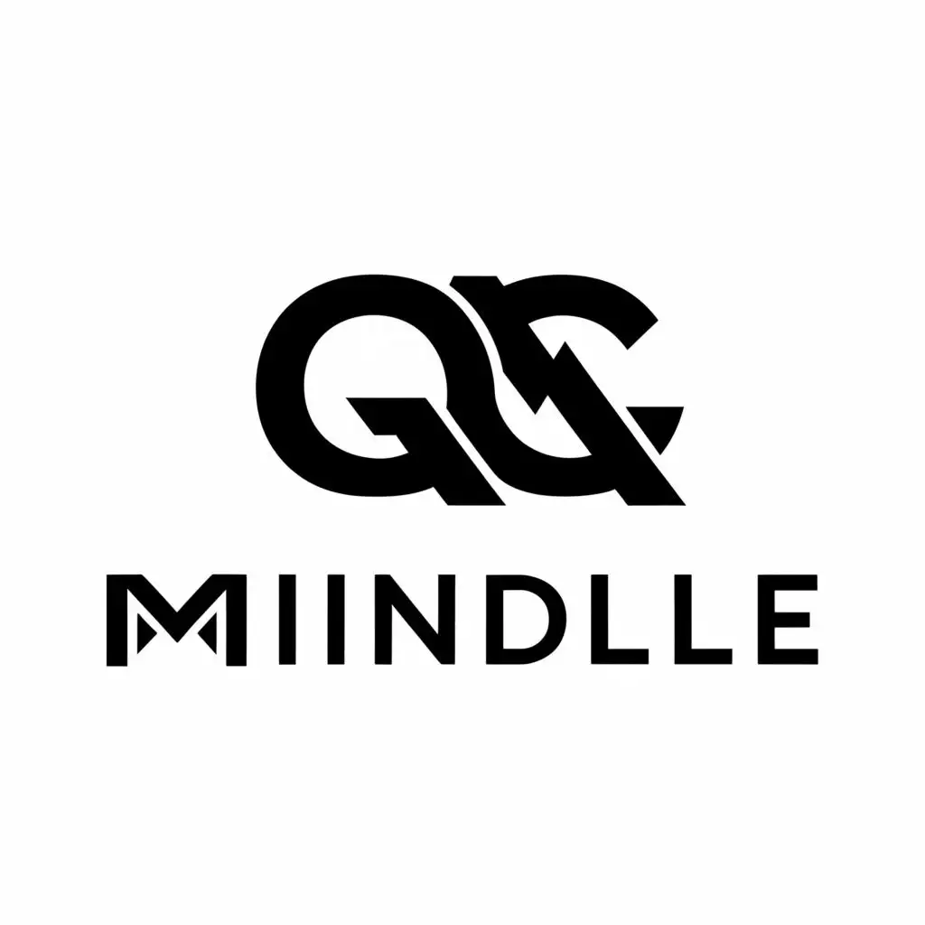 a logo design,with the text "QKING MINDLE", main symbol:BLACK BACKROUND WHITE SECRET LOGO,Moderate,clear background