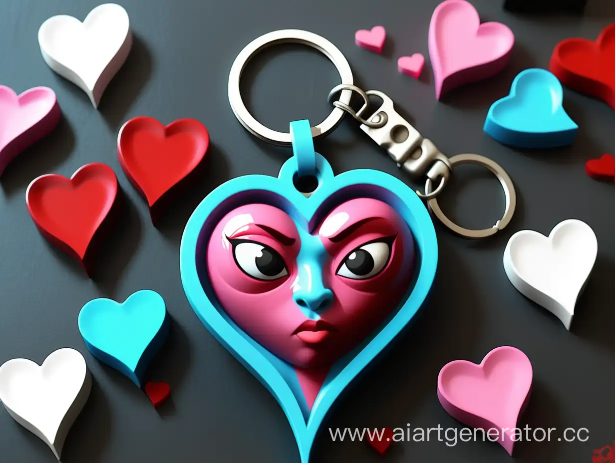 a keychain for Valentine's day in graffiti shop "Gaze Catcher"