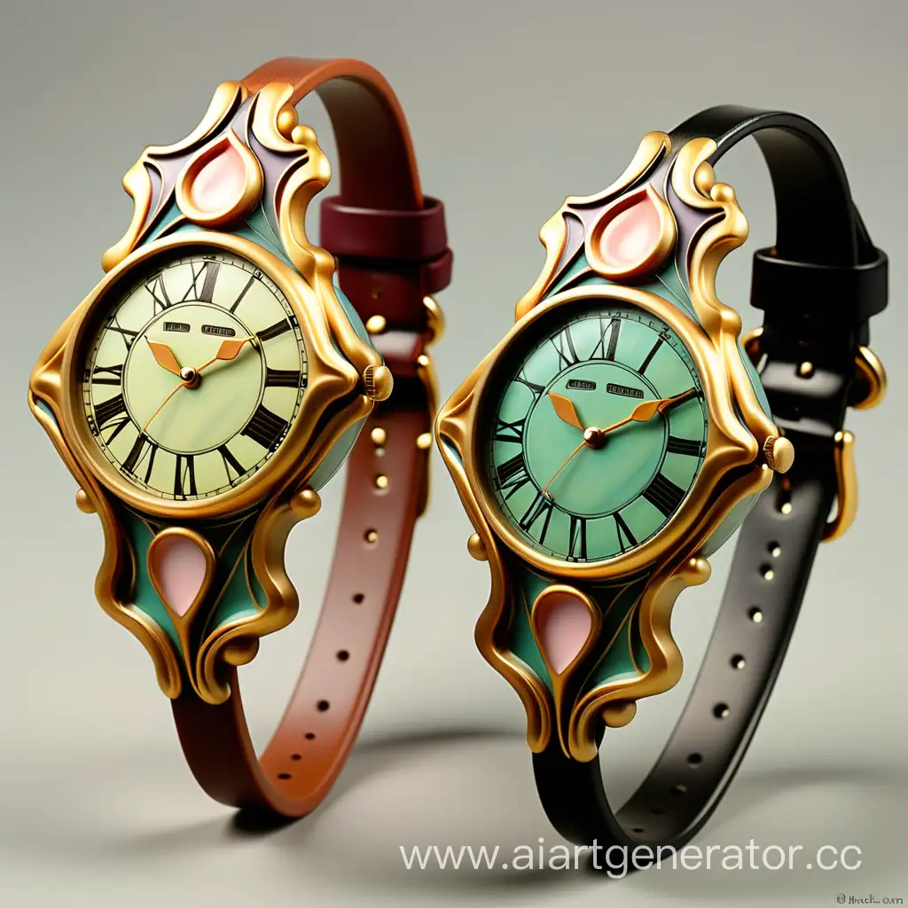 Elegant-Art-Nouveau-Style-Wristwatches