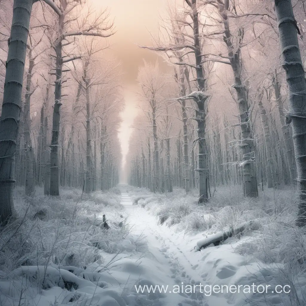 Winter forest nuclear winter