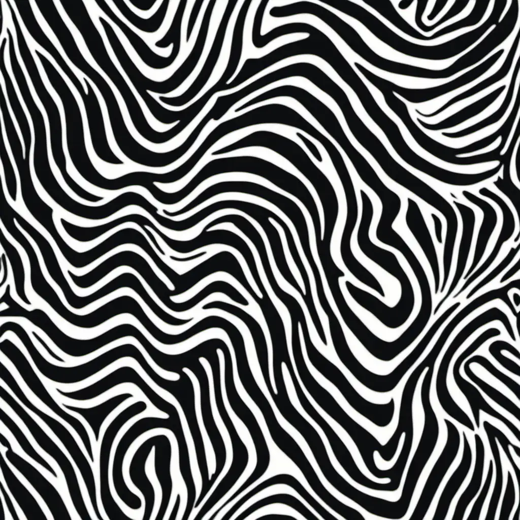 black and white zebra print, zig zag wavy stripes