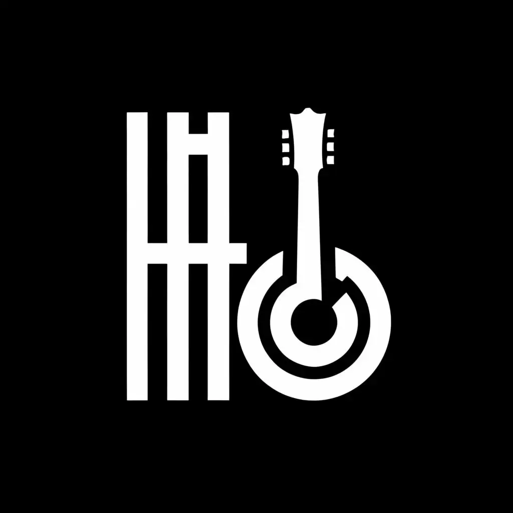 a logo design,with the text "HTOO", main symbol:Guitar,Moderate,be used in Technology industry,clear background