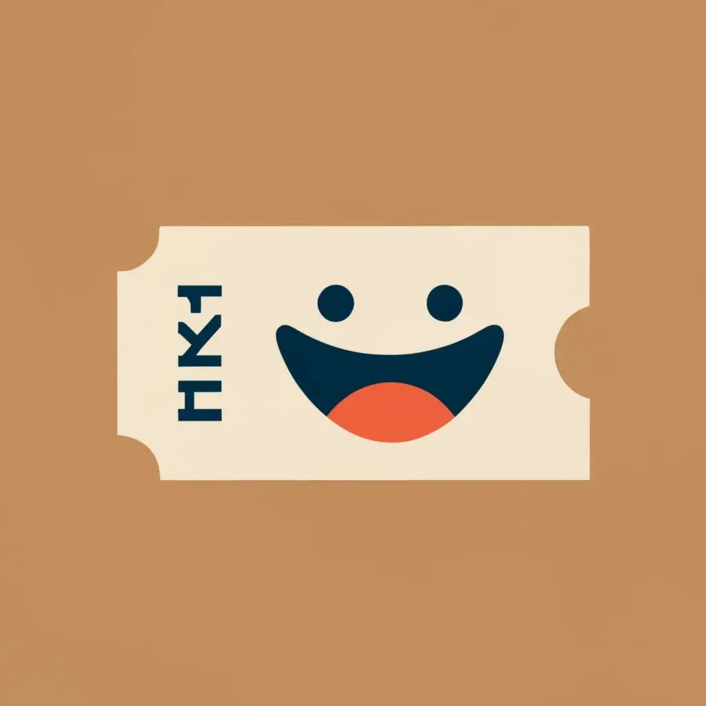logo, smiling ticket, with the text "friendlyticket", typography, be used in Events industry