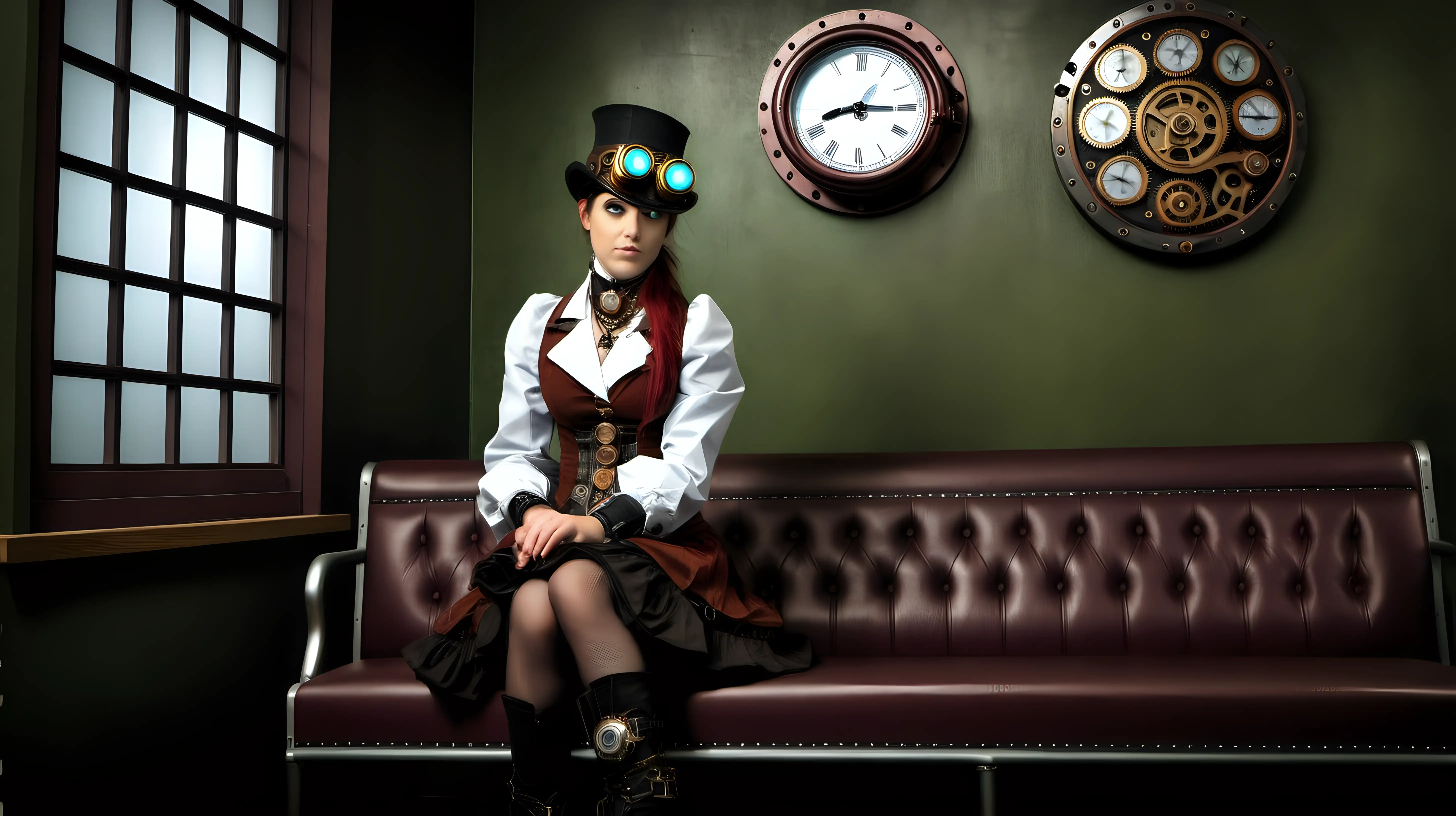 doctor steampunk girl waiting room