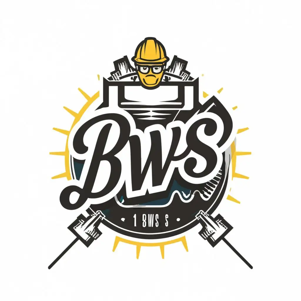 LOGO-Design-For-BWS-Electrician-Modern-Typography-with-Electrifying-Blue-and-Yellow-Accents