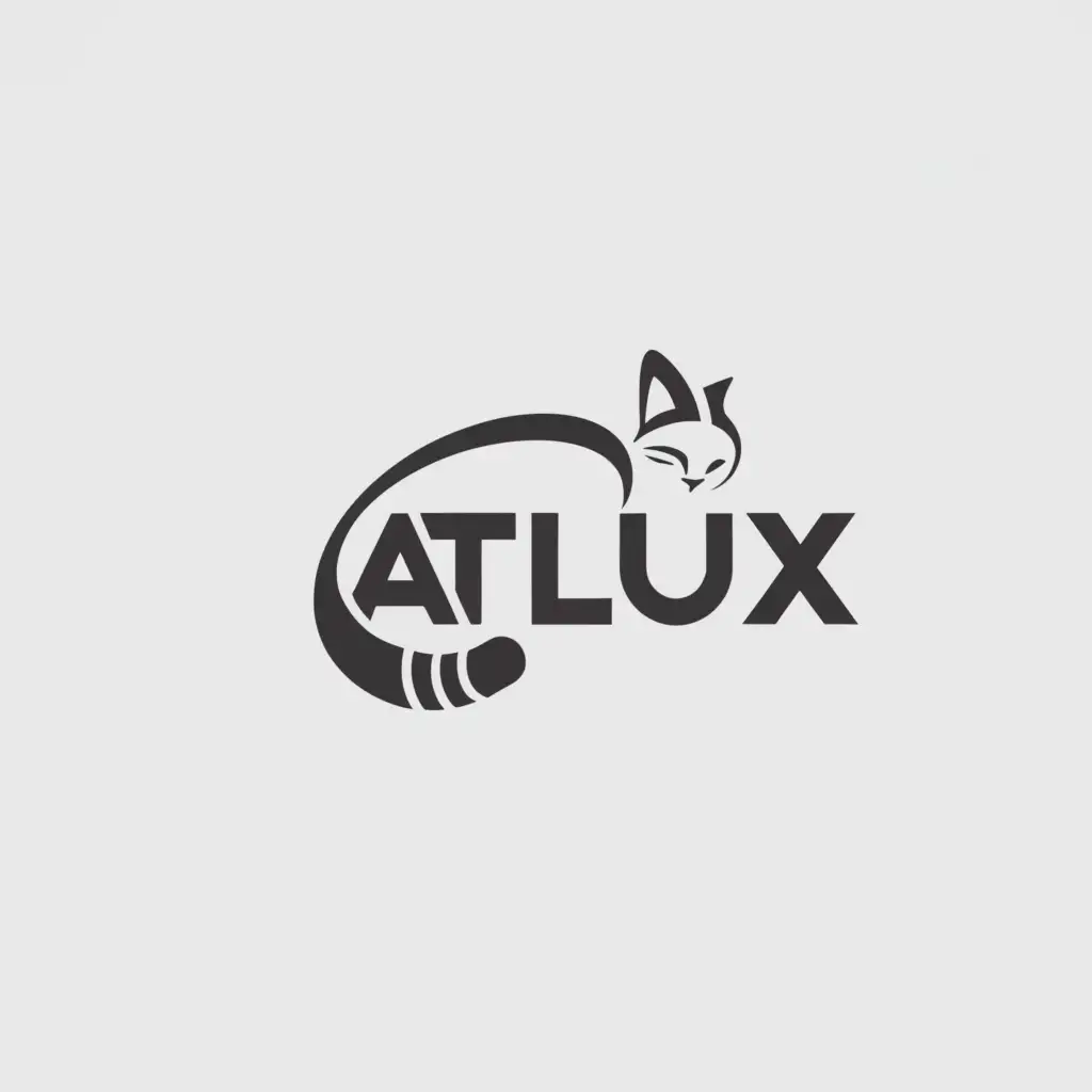 a logo design,with the text "Cat Lux", main symbol:Cat,Minimalistic,be used in Entertainment industry,clear background