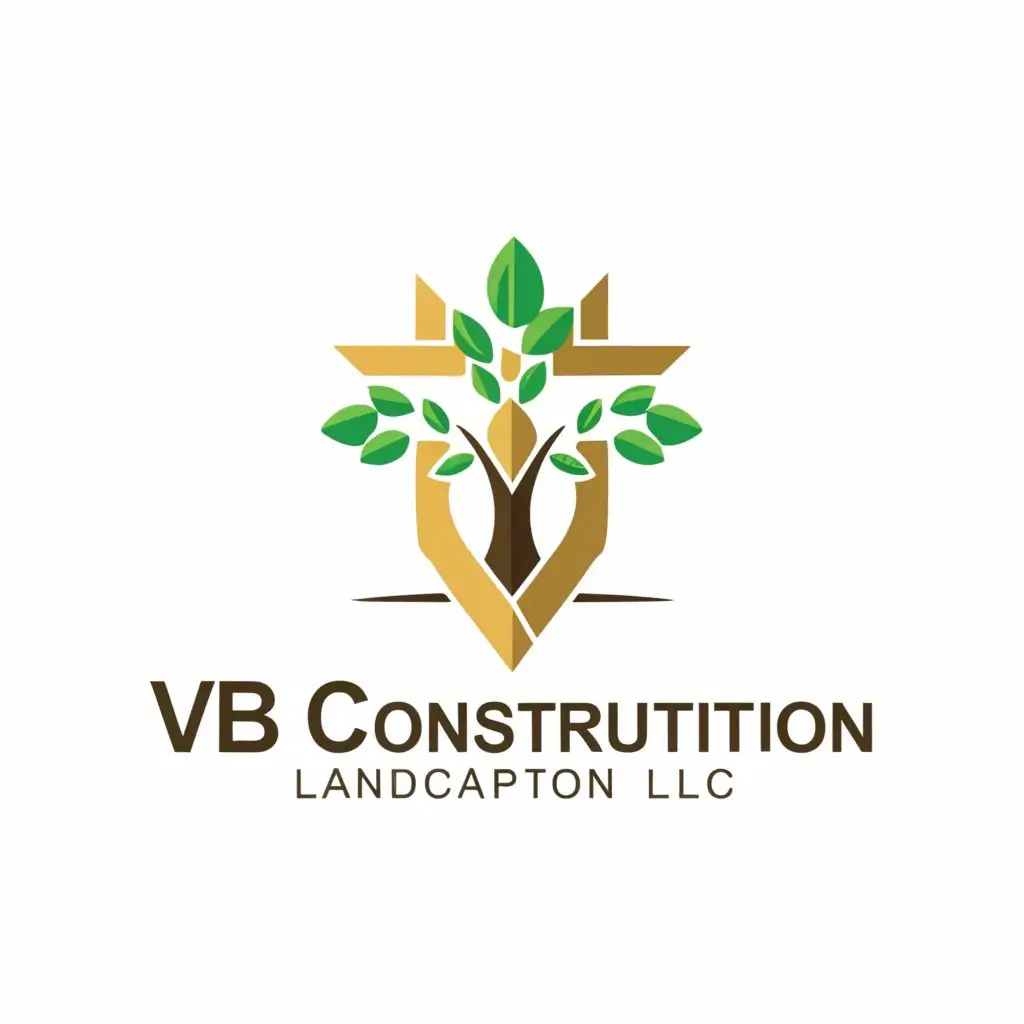 a logo design,with the text "VB Construction LLC", main symbol:Religious Christian Landscaping,Moderate,be used in Construction industry,clear background