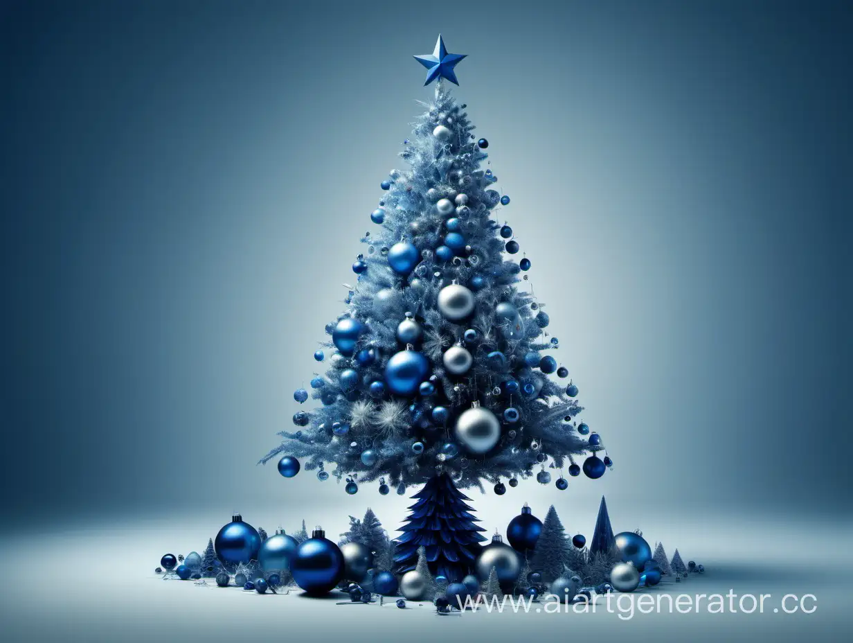 Futuristic-Blue-Christmas-Tree-with-Scientific-Elements