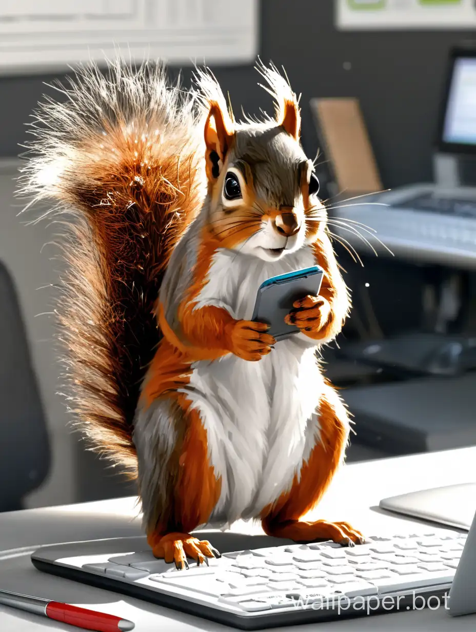 squirrel at work