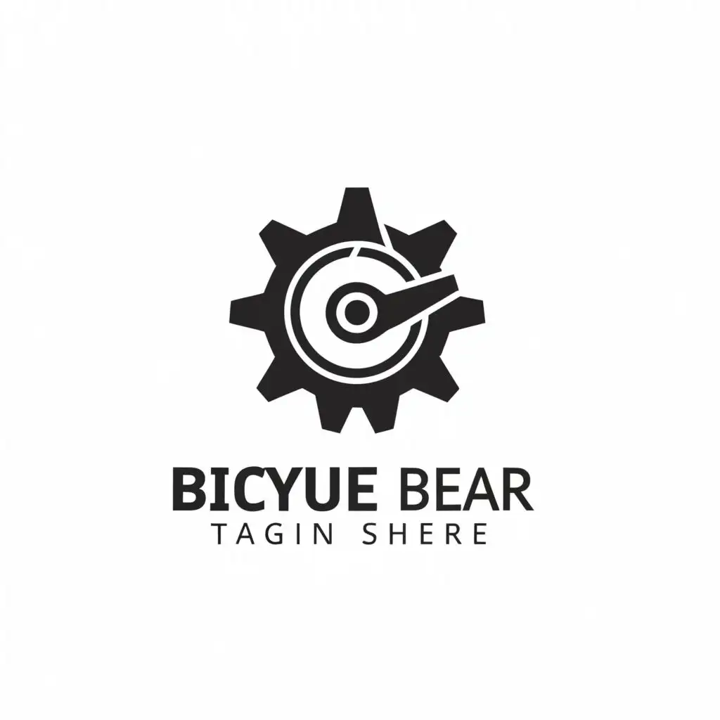 LOGO-Design-For-Evolution-Bike-Minimalistic-Gear-and-Pedal-Symbol-for-Sports-Fitness-Industry
