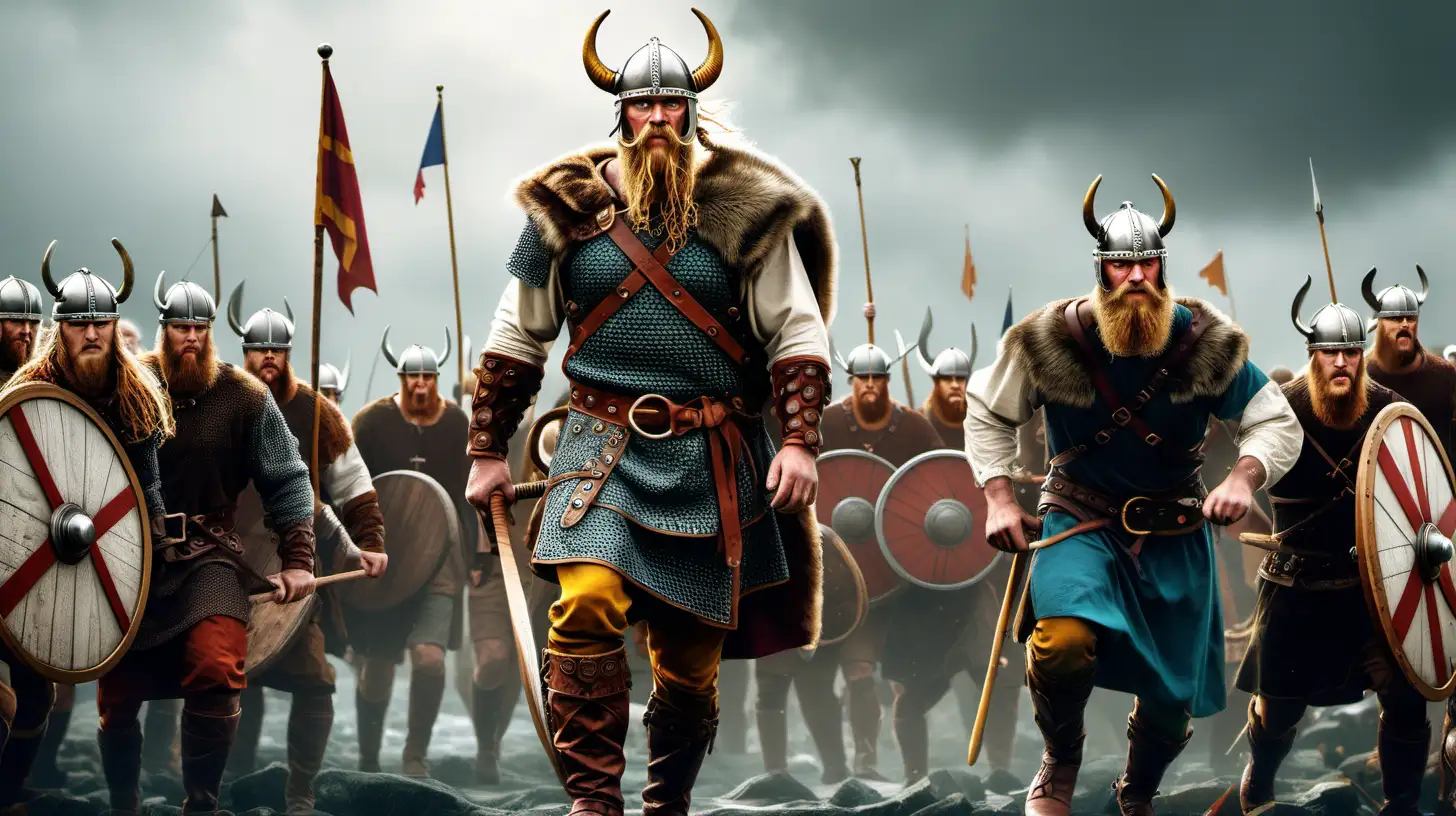 create a vivid, epic viking European history