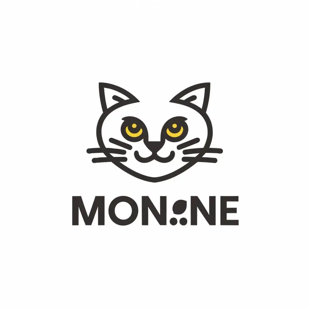 LOGO-Design-For-Monne-Playful-Cat-Illustration-with-Elegant-Typography-for-Home-and-Family-Industry