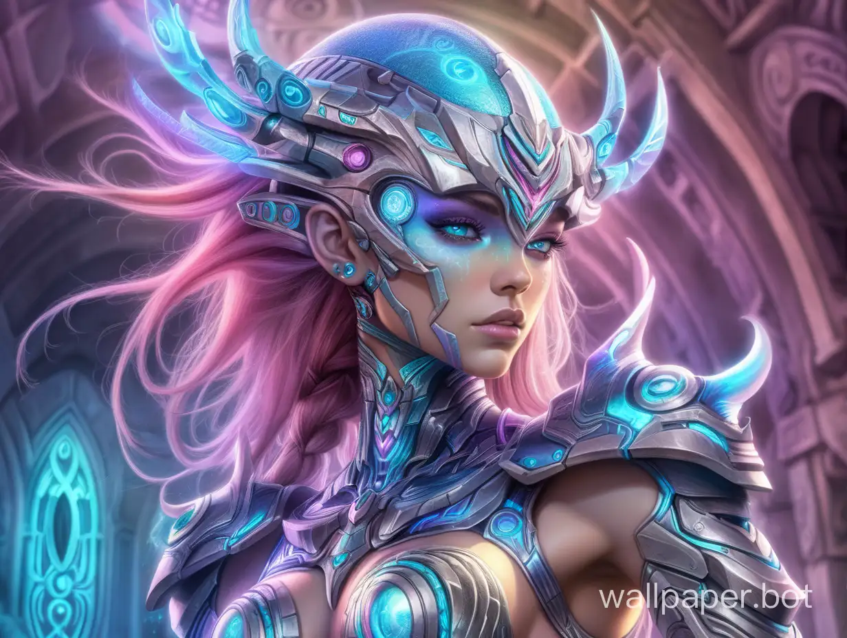 Intricate-Pastel-Female-Cyborg-Fantasy-Art-Inspired-by-Julie-Bell-and-Larry-Elmore